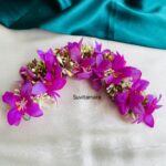 Purple Orchids Artificial Hair Accessory