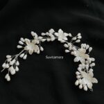 White Pearl Flower Tiara / Hair Accessory
