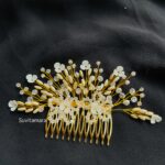 Off White Crystals Tiara / Hair Accessory