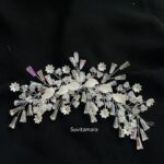 White Crystal Flower Tiara / Hair Accessory