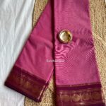 Onion Pink Handloom Cotton Saree
