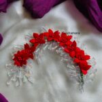 Red Flower Crystal Tiara/ Hair Accessory