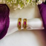 Oval Ruby Stone Toe Rings