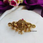 Lakshmi Peacock Drops Hair Clip