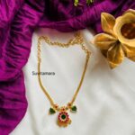 Kerala Style Palakka Pendant Necklace