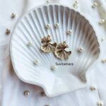 Ginkgo Flower Gold Earrings