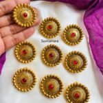 Antique Gold Round Hair Accessories/ Jada Billa