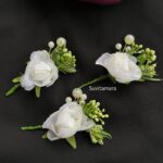 Artificial Small White Rose – One Box (SET OF 3)