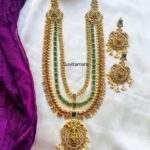 Lakshmi Ruby Green Stones Haram