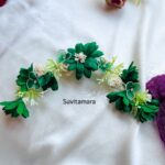 Green Orchid White Pollen Artificial Hair Accessory