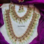 Pastel Beads Victorian Diamond Semi Bridal Set