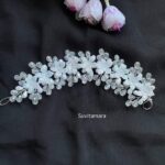 White Flower Crystal Tiara Hair Accessory