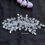 White Pearl Flower Crystal Tiara Hair Accessory