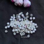 White Flower Pearl Tiara Hair Accessory