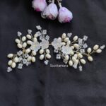 Off White Pearl Crystal Tiara Hair Accessory