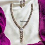 White Stone Victorian Diamond Necklace