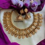 2 Layer Lakshmi Coin Necklace Set