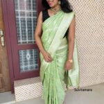 Green Semi Benarasi Saree