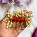 Floral and Beaded Bridal Hair Tiara