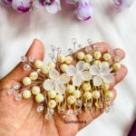 Golden Pearl and White Crystal Tiara