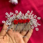 Rose White sequence Hair Tiara