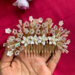 White Floral and Multicolor Crystal Tiara