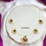 Delicate Jadau Kundan Chand Invisible Necklace