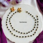 Black Beads Anklets / Payal