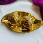 Golden Boat Plate Kumkum Box