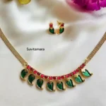 Antique Palakka Mango Ruby Kemp Choker