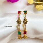 Lakshmi Ruby Green Kemp Bangles