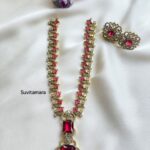 Red Victorian Diamond Nita Necklace Set