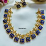 Blue Lotus Jadau Kundan Necklace