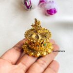 Ruby Green Radha Krishna Kumkum Box