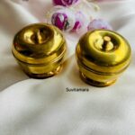 Gold Brass Kumkum box (PAIR)