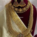 Golden Peacock Lakshmi Coin Semi Bridal Set