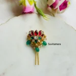 Lotus Jadau kundan Hair Accessory