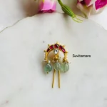 Ruby Jadau Kundan Hair Accessory