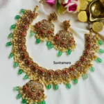 Lakshmi Floral Coral Bead Necklace