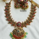 Lakshmi Mango Coral Bead Antique Necklace