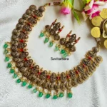 Lakshmi Coin Coral Beads Antique Necklace