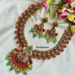 Kemp Mango Lakshmi Coral Bead Antique Necklace