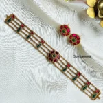 Flower Ruby Green Kemp Kerala Choker