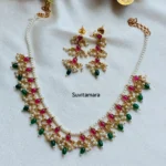 Green Semi Onyx Beads Ruby Kemp Necklace