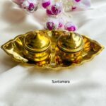 Brass Boat Kumkum Plates