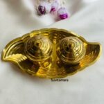 Brass Double Kumkum Box