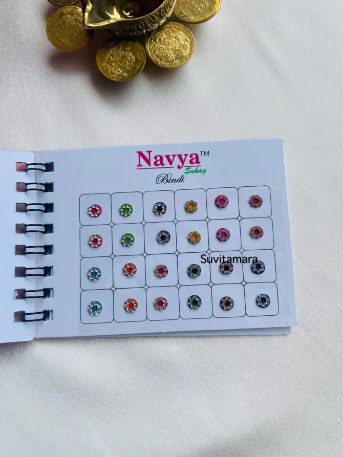 Navya Round stone bindi Book – size 8