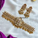 White Floral Kundan Choker