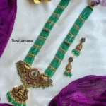 Lakshmi Peacock Ruby Green Haram