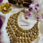 Gajalakshmi Ruby Green Necklace